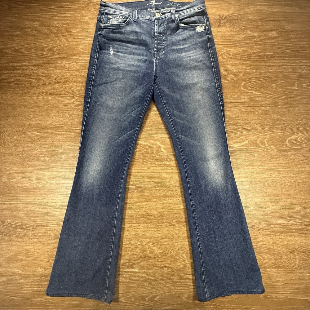 7 For All Mankind Women's High Waist Vintage Bootcut Jeans Size 28 Dark Wash